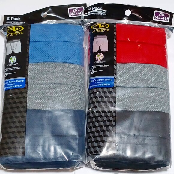 Two 6-Pack Athletic Works Performance Mesh Men's Boxers 2XL - Picture 1 of 4